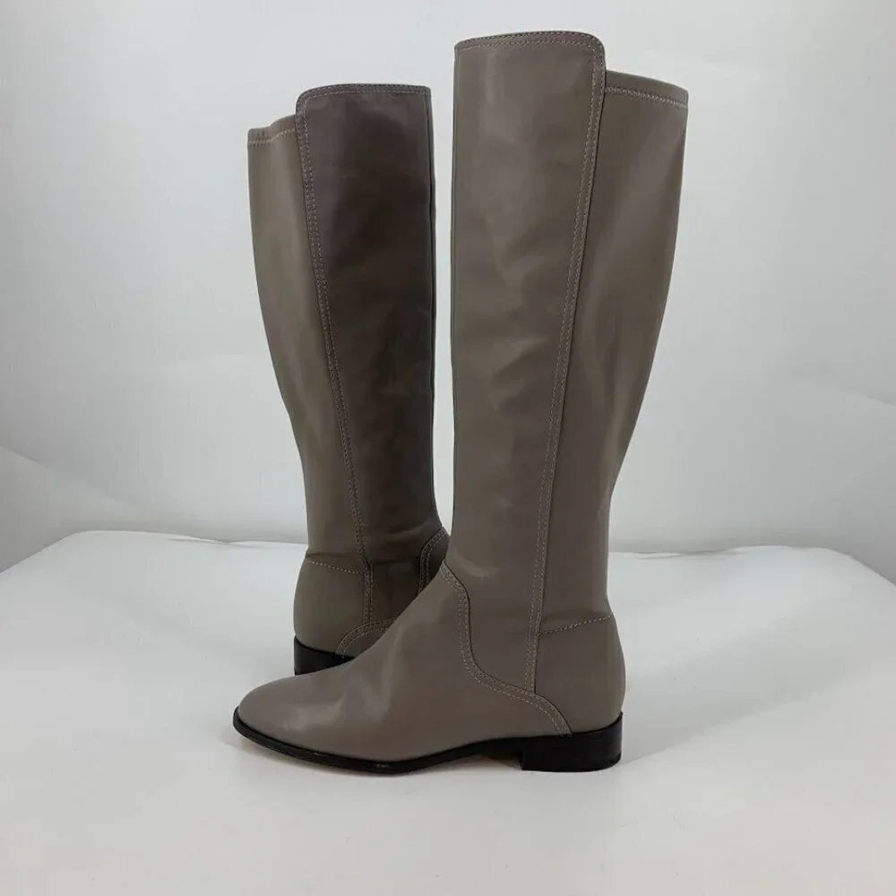Louise et Cie Women's Lo-Verdi-R Round Toe Low Heel Leather Knee High Boots SZ 6